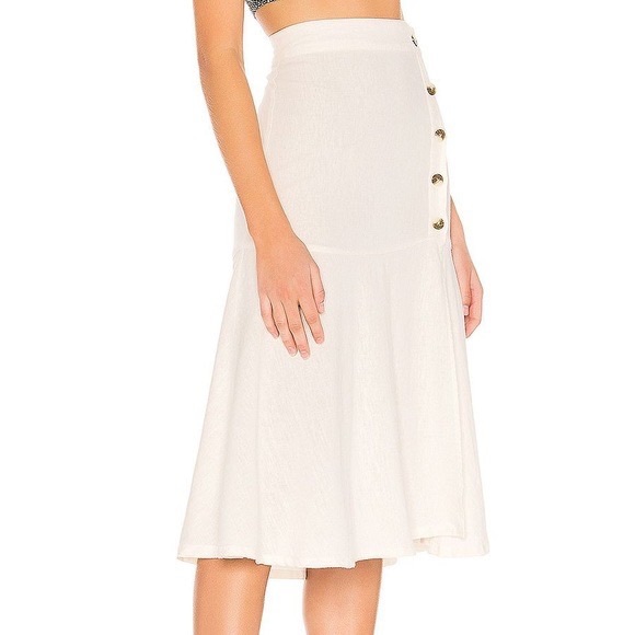 Free People Poppy Flounced MIDI Skirt - Picture 3 of 8